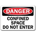 Signmission Safety Sign, 14 in Height, Plastic, Confined Space Do Not Enter DS-Confined Space Do Not Enter